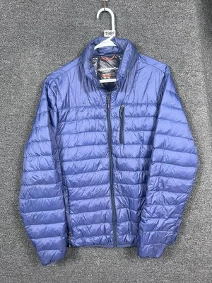 Hawke & Co Puffer Jacket Light Weight Outdoors Mens S Navy Blue Full Zip *READ  - Image 1 of 4