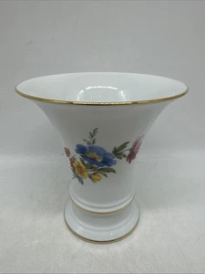 Fürstenberg Vase mit Blumen & Vergoldung G.16. - Bild 1 von 17