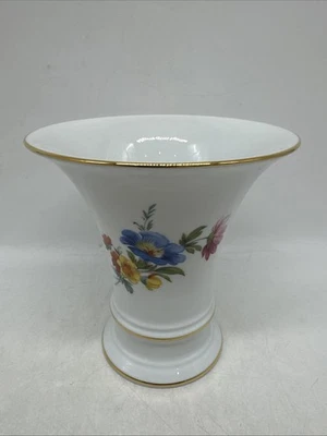 Fürstenberg Vase mit Blumen & Vergoldung G.16. - Bild 1 von 4