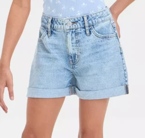 NEW Art Class Girls' High Rise Relaxed Fit Jean Shorts Size Large (10/12) - Picture 1 of 1