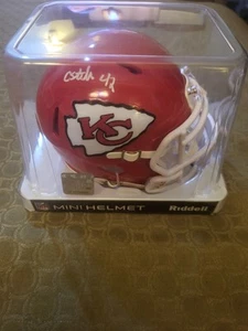 Carson Steele Of The Chiefs Signed Mini Helmet. Certified By Beckett - Picture 1 of 4