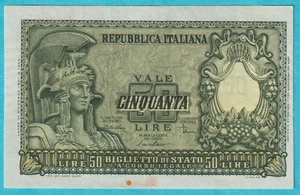 1951 Italien 50 Lire P-91b 3206-063434 Stempelglanz - Bild 1 von 2