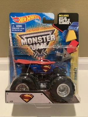 Superman Monster Jam 1:64 Hot Wheels #59 Off-Road 2015 Battle Slammer DC Comics - Image 1 of 2