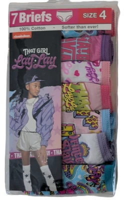 Nickelodeon That Girl Lay Lay Briefs 7 pack Cotton Panties Size 4 - Image 1 of 2