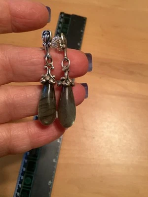 Brincos de labradorita Carolyn Pollack - Imagem 1 de 3