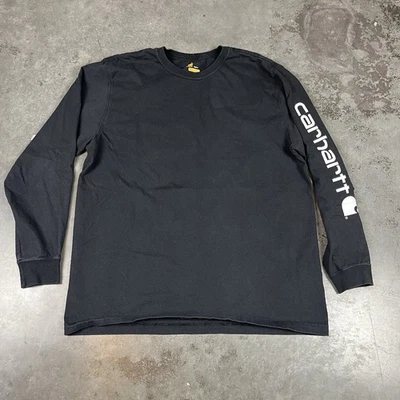 Camiseta Carhartt Para Hombre XL Negra Manga Larga Ropa de Trabajo Usada Foto 1 de 4