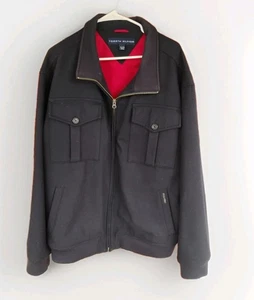 Tommy Hilfiger Pea Coat Herren XX Large dunkelblau Wollmischung Jacke Reißverschluss  - Bild 1 von 6