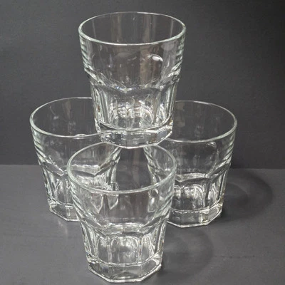 Libbey Gibraltar Duratuff 10 oz Whiskey Old Fashioned Bar Rocks Glasses Set Of 4