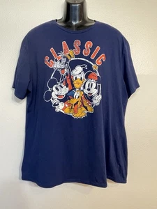 Disney Men’s Navy Classic Micky Donald Minnie Goofy Pluto Tshirt XXL 2xl - Picture 1 of 4