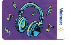Walmart Headphones Musical Notes Gift Card No $ Value Collectible FD-110339 - Picture 1 of 1