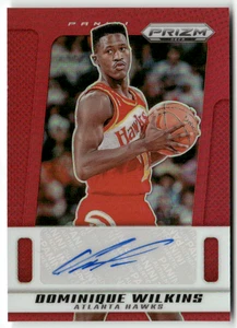 2024-25 Panini NBA Prizm Deca No. PDS-DOM Dominique Wilkins Auto Red Prizm 96/99 - Bild 1 von 2