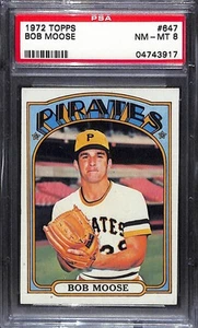 1972 Topps #647 Bob Moose - Set rotto! PSA 8 - Foto 1 di 2