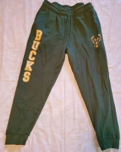 Ultra Game NBA Milwaukee Bucks Basketball Green Jogger Lounge Sweatpants Mens XL - Picture 1 of 8