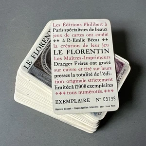 Beautiful 1955 Erotic Playing Cards Le Florentin P. Emile Becat #09798 Gold Edge - Picture 1 of 8