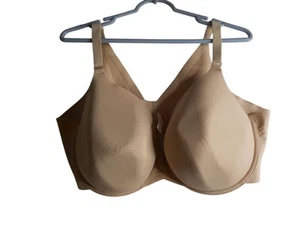 Reggiseno Cacique 46DD ferretto leggermente foderato copertura completa beige schiena più liscia - Foto 1 di 6
