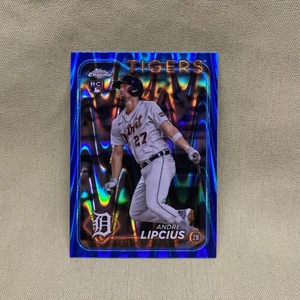 2024 Topps Chrome #227 Andre Lipcius rifrattore lava blu /150 RC Tigers π₯ - Foto 1 di 2