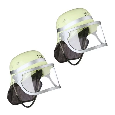 Feuerwehrhelm kinder Feuerwehrmannhut Feuerwehrmann Kostüm Kostümhelm Feuerwehr - Bild 1 von 4
