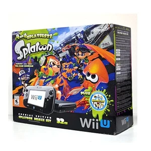 Consola Nintendo Wii U 32GB Splatoon Edición Especial Paquete Negra Muy Buena 7Z - Imagen 1 de 3