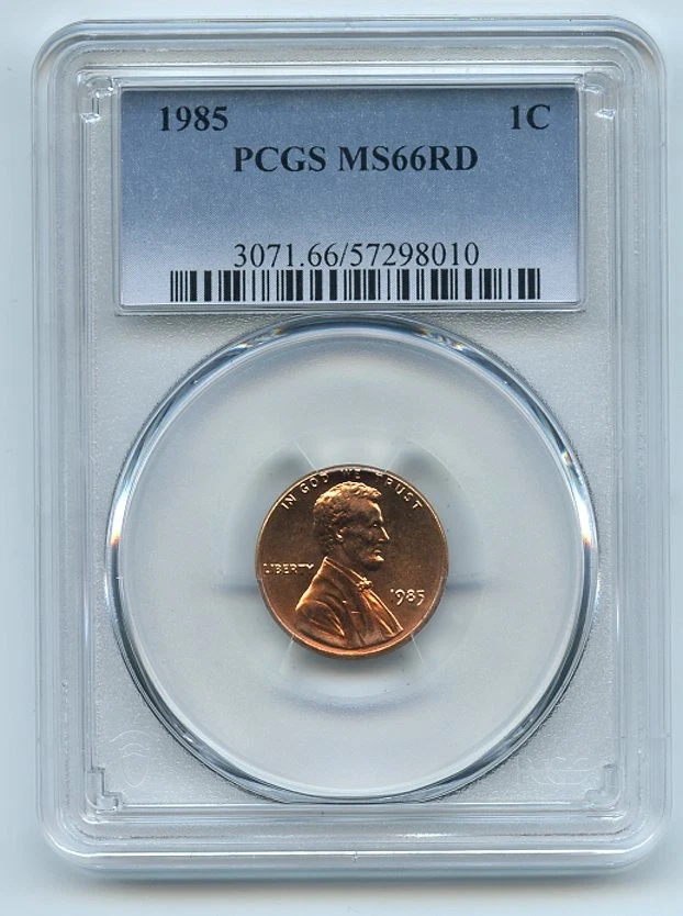 1985 1C Lincoln Cent PCGS MS66 - Image 1 of 1