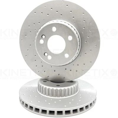 Para Mercedes C250 AMG Sport Unido Frente Discos Par 318mm A0004212112 Revestido - Imagen 1 de 4