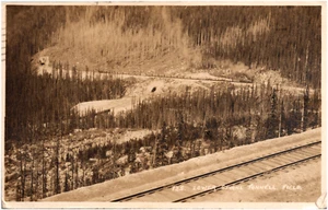 Lower Spiral Tunnel near Field British Columbia Canada 1940s RPPC Postcard Photo - Picture 1 of 2