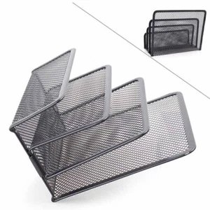 Mesh Letter Paper File Storage Rack Holder Tray Organiser Desktop Office - Picture 1 of 8