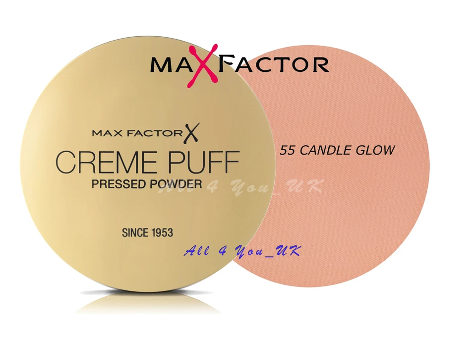 Max Factor Creme Puff Compact Powder - 55 CANDLE GLOW - Image 1 of 1