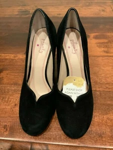 Plenty by Tracy Reese Black Suede Heels, Size 8 (US) 38 (EUR)  - Picture 1 of 9