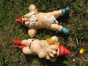 Latex Mould / Mold for Mr and Mrs Sunbathing Gnomes. - Picture 1 of 3