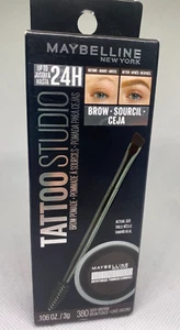 Maybelline TattooStudio Brow Pomade Long Lasting Eyebrow Makeup #380 Deep Brown - Picture 1 of 5