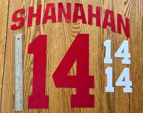 Brendan Shanahan #14 Away (White) jersey number kit  Detroit Red Wings NHL Cover