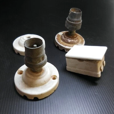 4 Elements Architecture Lighting Porcelain Design 20th Art Nouveau France N6169 - Image 1 of 4