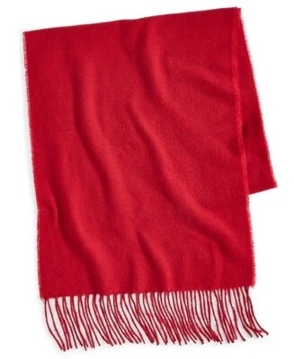 Style & Co Solid Fringe-Trim Rectangle Scarf Women's One Size Red - Image 1 of 4