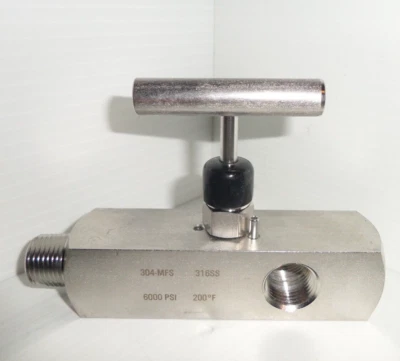 ⭐NEW⭐  NOSHOK 304-MFS 316 SS STAINLESS 6,000PSI 1/2" ISOLATION NEEDLE VALVE - Image 1 of 4