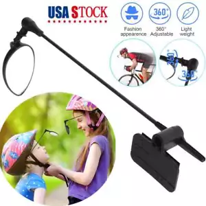 360° Adjustable Bicycle Helmet Rearview Riding Bike Safe Cycling Reflect Mirror - Picture 1 of 14
