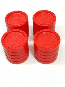 MB Connect Four Vintage 5 Game Spare Replacement Counters - 5 Red Pieces Parts! - Picture 1 of 4