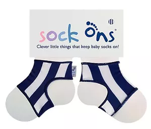 1 o 2 calcetines náuticos blancos marinos para mantener calcetines tallas 0-6 y 6-12 meses - Imagen 1 de 4