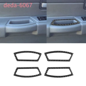 Cubierta de anillo de caja de almacenamiento reposabrazos de puerta interior de fibra de carbono para Dodge Durango 2004-09 - Imagen 1 de 11