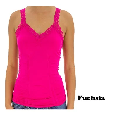 PACK DE 3 - Caliente Este Verano Básico Flor Encaje Top CAMI TANK Cami Liso (S M L) Foto 1 de 3