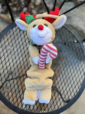 Kids II Rudolph the Red Nose Reindeer Musical crib baby toy plush Christmas pull - Image 1 of 3