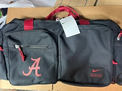 Nike Alabama Crimson Tide Nike Utility Power Duffel Bag Air Max Strap DB6079-010 - Image 1 of 4