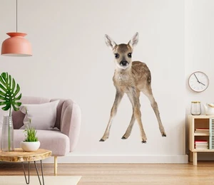 3D Süßer Hirsch H875 Tier Wallpaper Wandbild Poster Wandaufkleber Abziehbild Hon - Picture 1 of 6