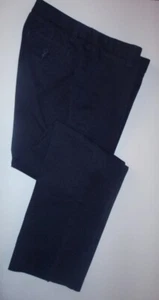LANDS END marineblaue Schuluniform einfache Vorderseite Chinohose Mädchen 14 INNENNAHT 28" *NEU* - Bild 1 von 6