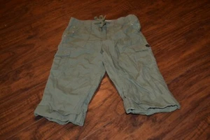 H7- Route 66 100% Cotton Cropped/Capri Olive Green Pants Size 6X - Picture 1 of 4