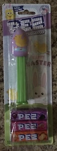 PEZ CANDY DISPENSER NEW PURPLE EGG YELLOW CHICK SEALED 6PKS CANDY USA CHICKEN - Picture 1 of 2