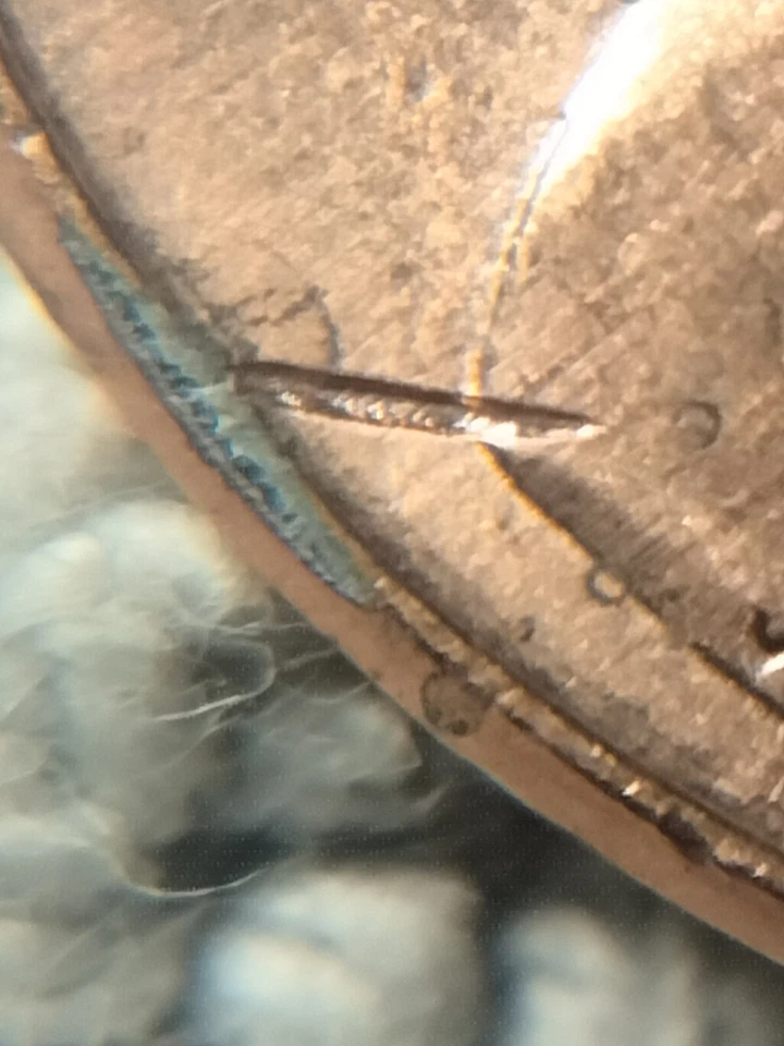 Bu 2012 P Lincoln Shield Cent Struck Thru Rim Error - Image 1 of 4