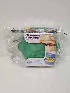 Sistema Microwave Easy Eggs Cooker Poacher Omelet Maker Green New in Package - Picture 1 of 14