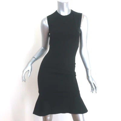 Vestido justo Stella McCartney alargado preto jersey de algodão stretch tamanho 40 - Imagem 1 de 4