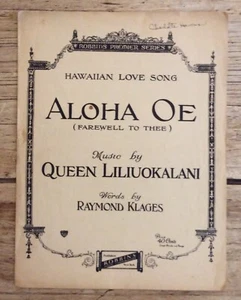 Partituras de piano vintage: Aloha Oe (Adiós a ti) 1925 - Imagen 1 de 4