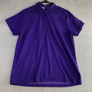 Adidas Shirt Youth XL 20-22 Purple Short Sleeve Polo Collared Golf Logo - Picture 1 of 20
